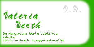 valeria werth business card